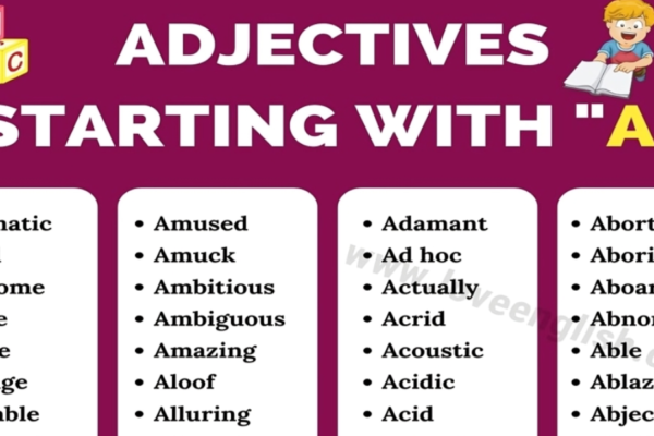 Adjectives That Start With A